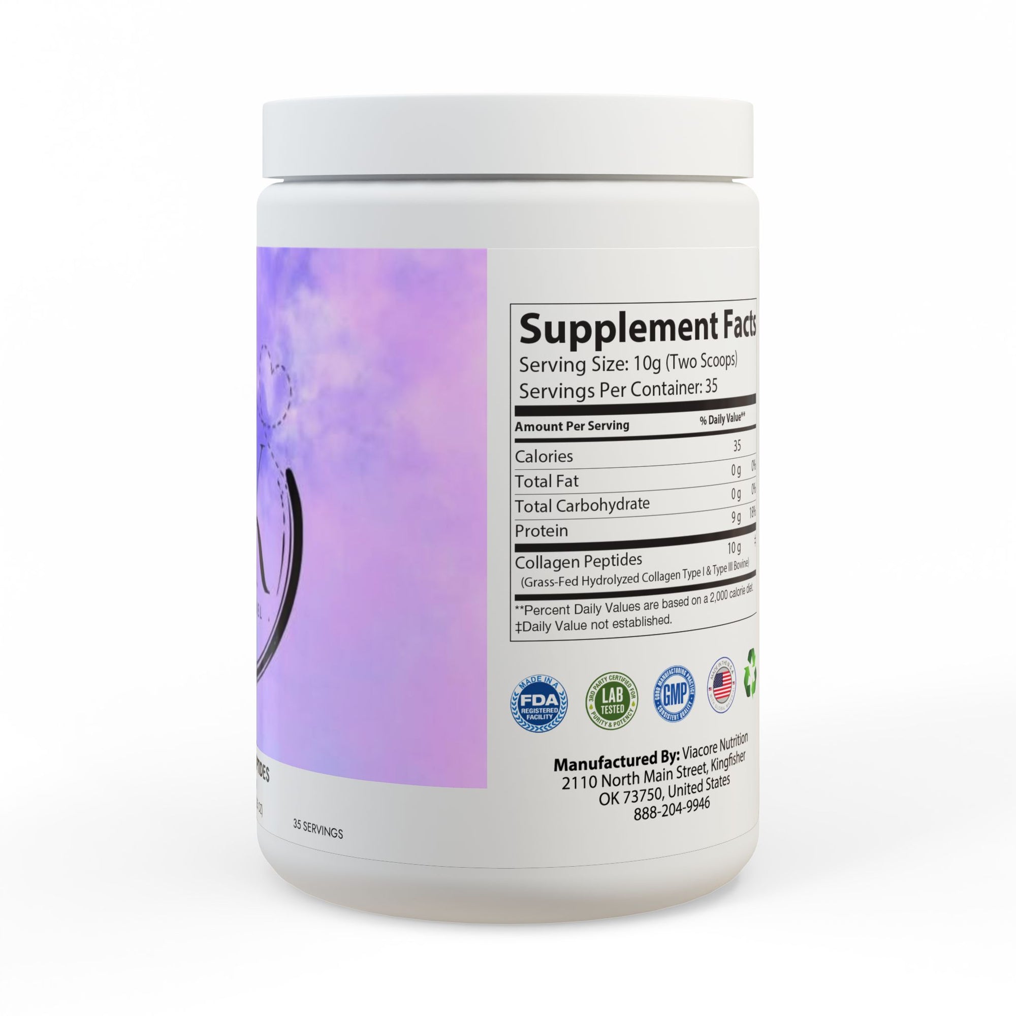 Collagen Peptides Type I & III Supplement (350g, 12.3oz)